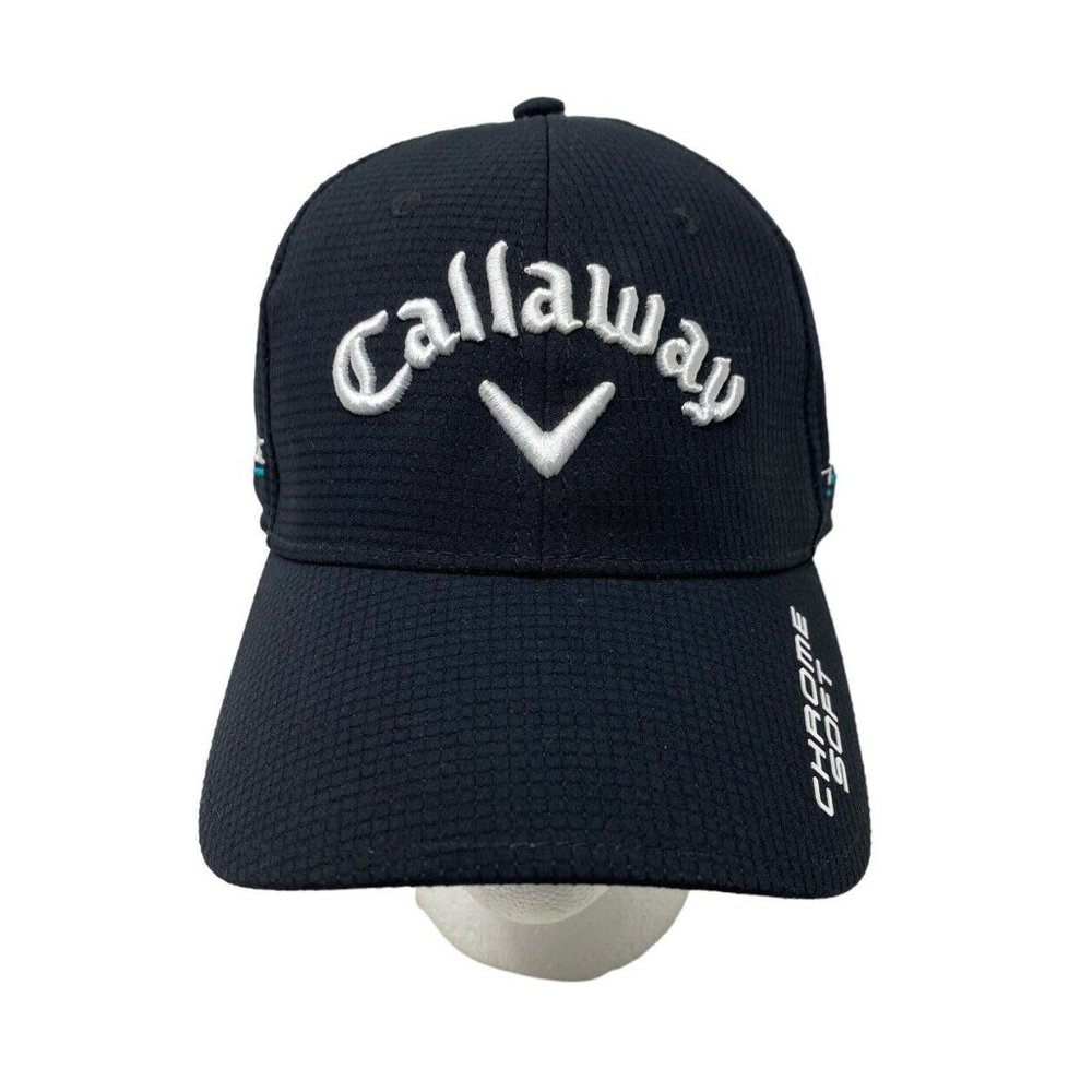 Callaway Golf Hat Rogue Odyssey Black Cap Adjustable Tour Authentic Chrome Soft - Picture 1 of 7